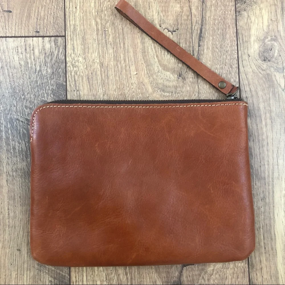 SOLD Patricia Nash Large Tooled Leather Wristlet Clutch - Picture 3 of 6